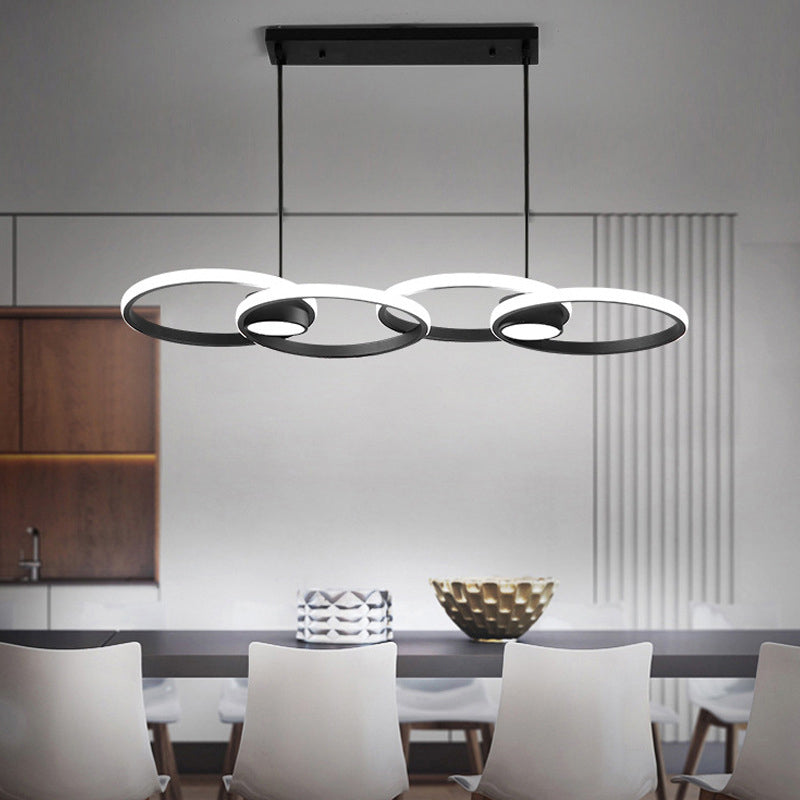 Circles Island Lighting Modern Pendant Chandelier Metal Island Light Fixture