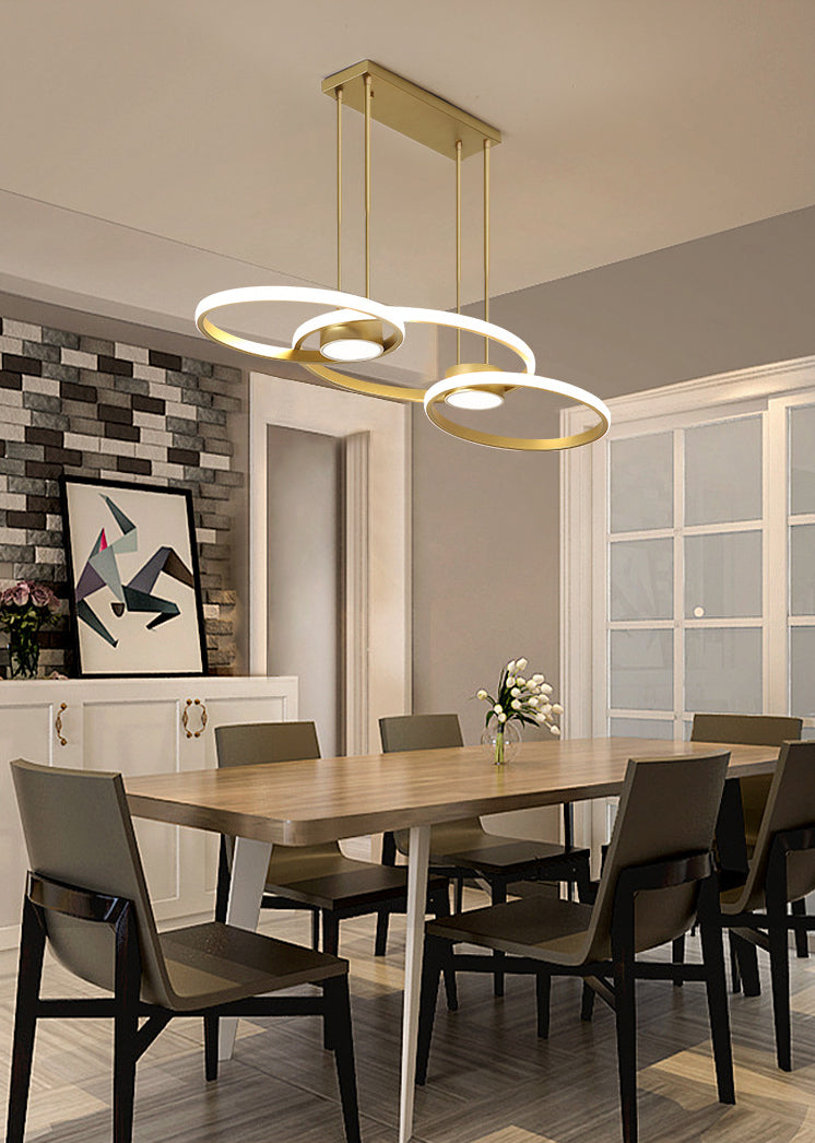 Circles Island Lighting Modern Pendant Chandelier Metal Island Light Fixture