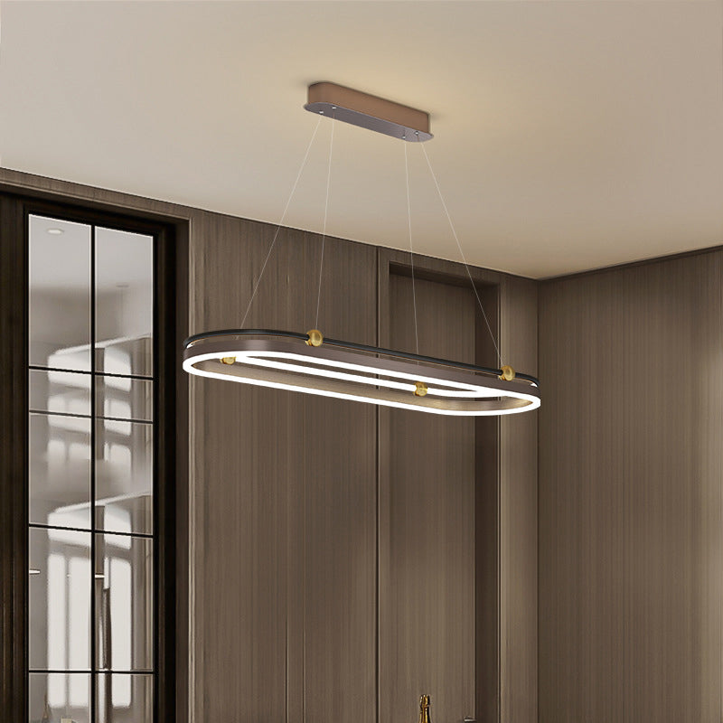 1 lumière ovale île Light moderne lustre moderne Metal Island Plafond Light