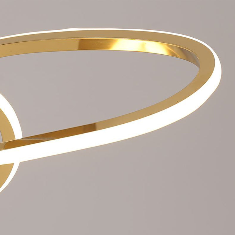 Illuminazione a sospensione lineare metallica moderna lampadario isola illuminazione