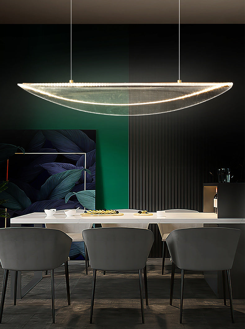 Lampadario geometrico lampadario moderno illuminazione isola metallo 1 luci dell'isola luminosa in nero