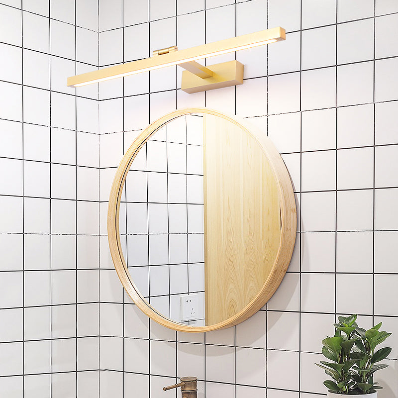 Mirror de miroir linéaire en métal Lights Murnor Mothing 1 Head Wall Mount Fixture en or