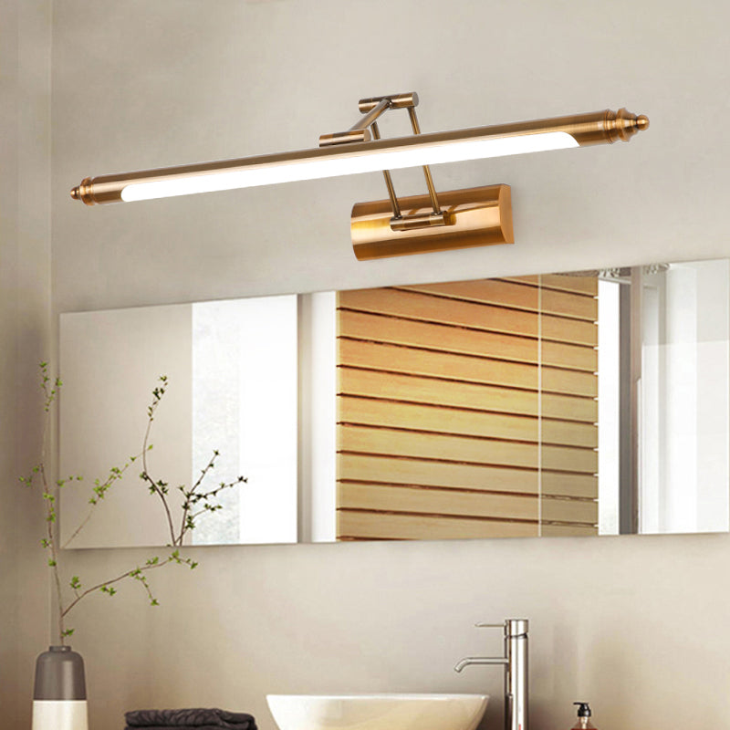 Metal linear Shade Mirror Wall Lights Modern 1 Head Wall Mount Fixture