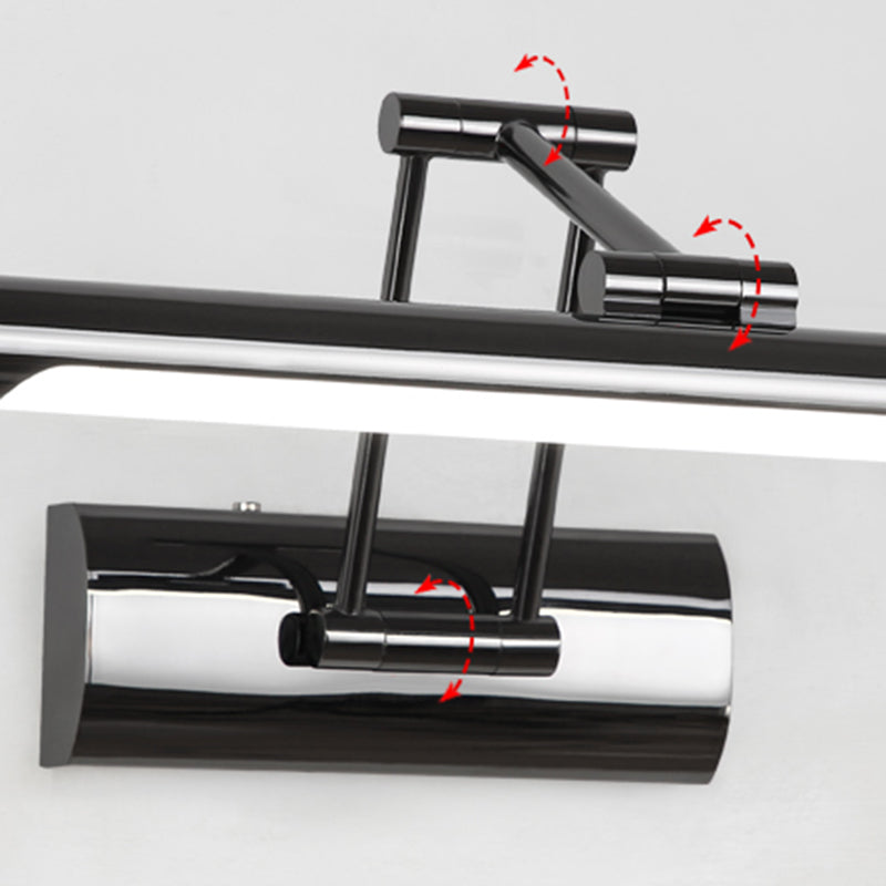 Metal linear Shade Mirror Wall Lights Modern 1 Head Wall Mount Fixture