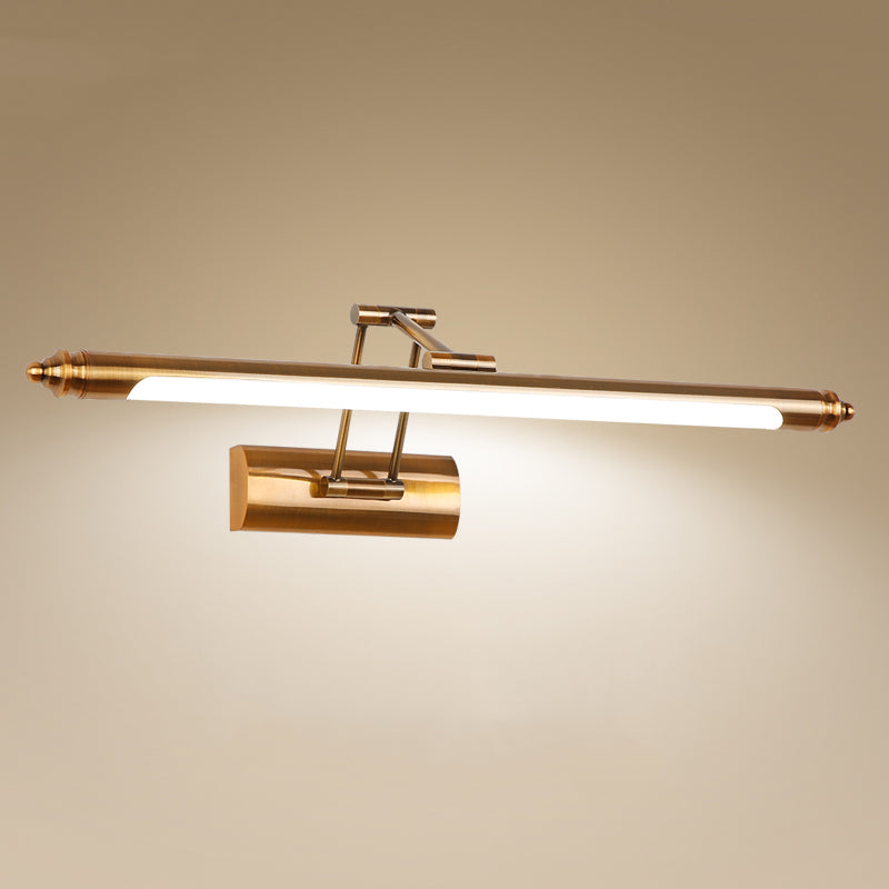 Metal linear Shade Mirror Wall Lights Modern 1 Head Wall Mount Fixture