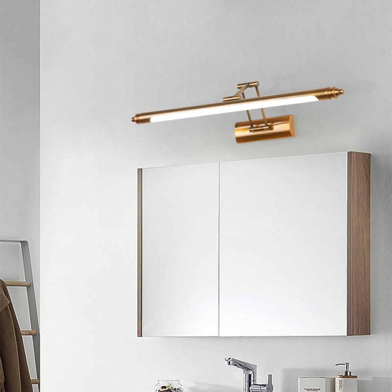 Metal linear Shade Mirror Wall Lights Modern 1 Head Wall Mount Fixture