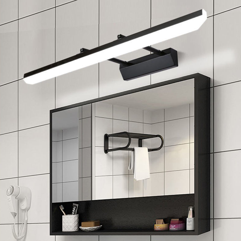 Linear Shade Swing Arm Wall Lighting Modern Style Metal 1 Light Sconce Lamp