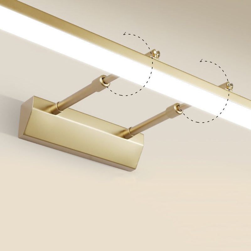 Linear Shade Swing Arm Wall Lighting Modern Style Metal 1 Light Sconce Lamp