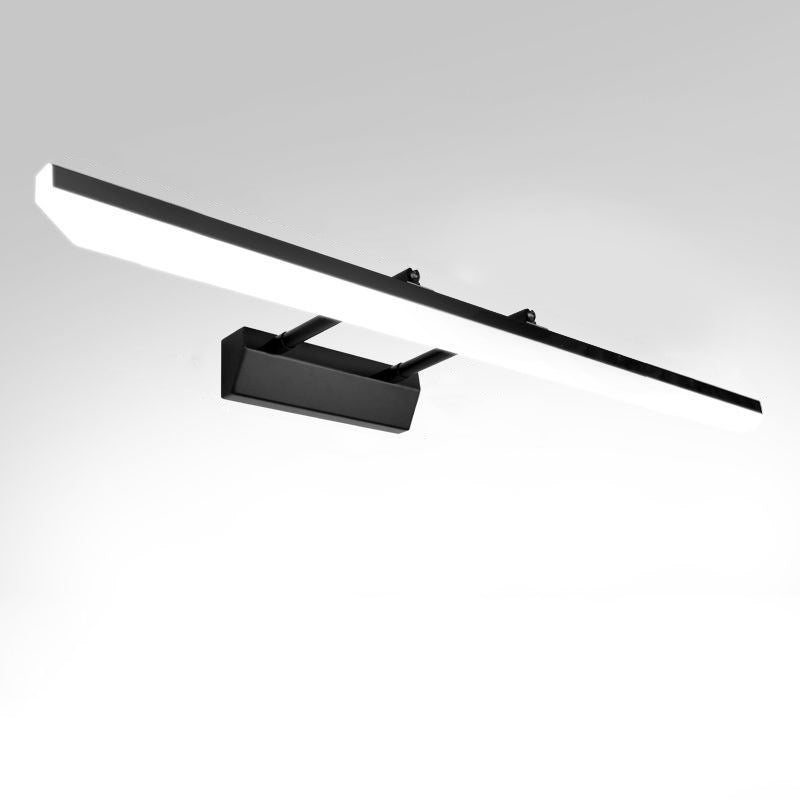 Linear Shade Swing Arm Wall Lighting Modern Style Metal 1 Light Sconce Lamp