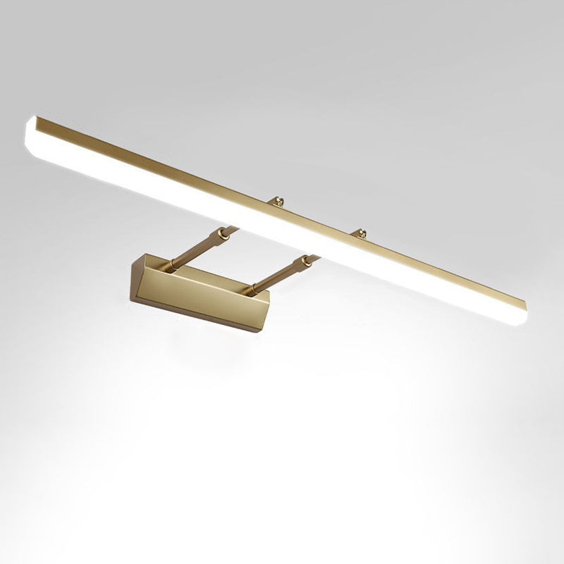 Linear Shade Swing Arm Wall Lighting Modern Style Metal 1 Light Sconce Lamp