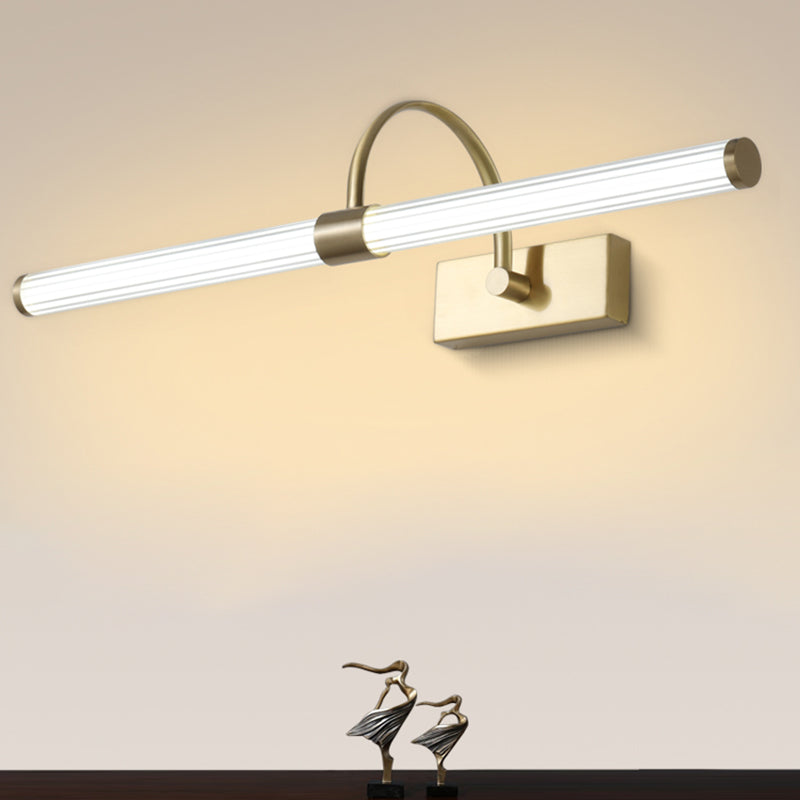 Metal linear Shade Mirror Wall Lights Modern 1 Head Wall Mount Fixture