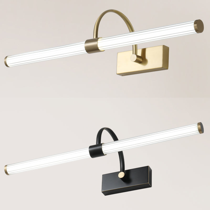 Metal linear Shade Mirror Wall Lights Modern 1 Head Wall Mount Fixture