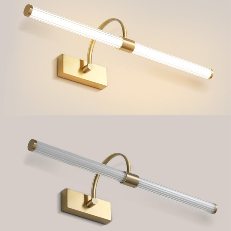 Metal linear Shade Mirror Wall Lights Modern 1 Head Wall Mount Fixture