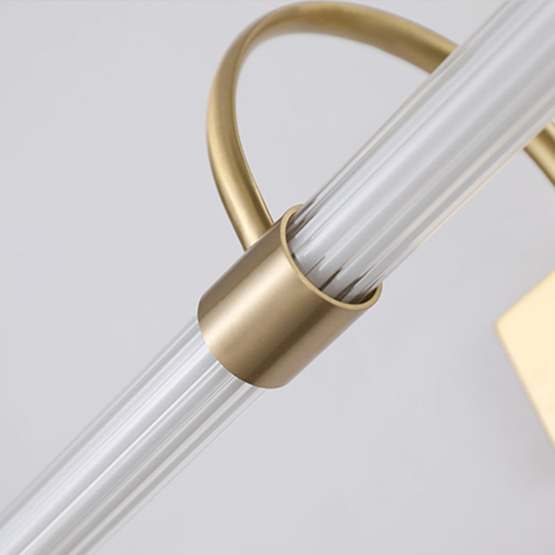 Mirror de miroir linéaire en métal Lights muraux modernes 1 montage mural de tête de tête