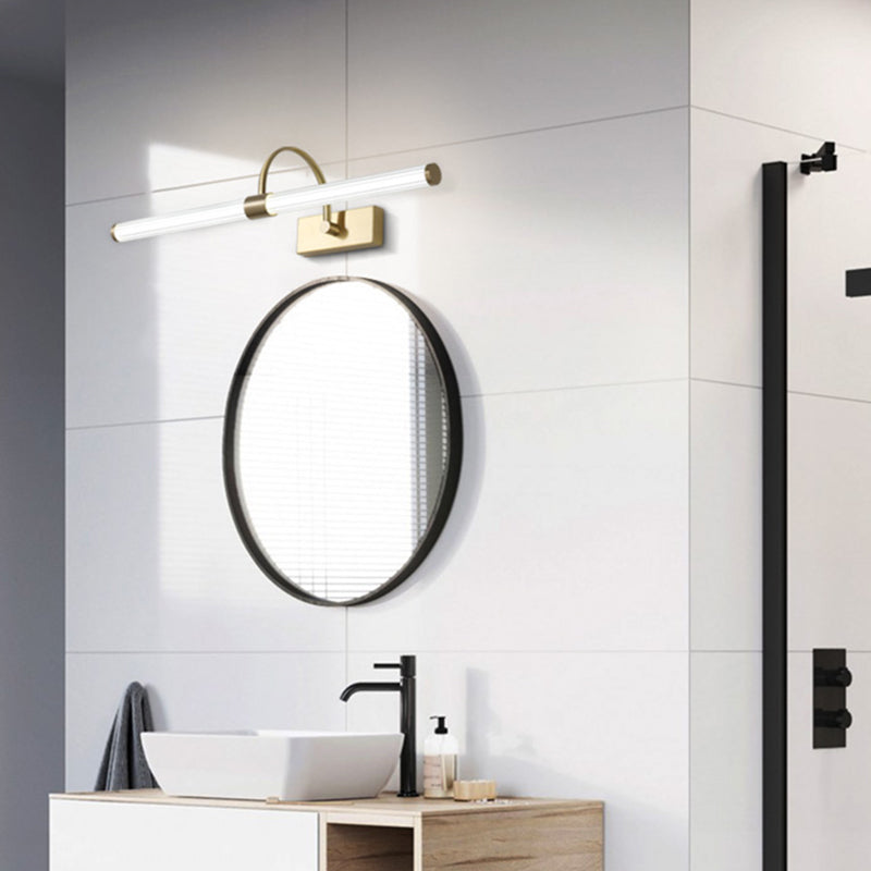 Metal linear Shade Mirror Wall Lights Modern 1 Head Wall Mount Fixture