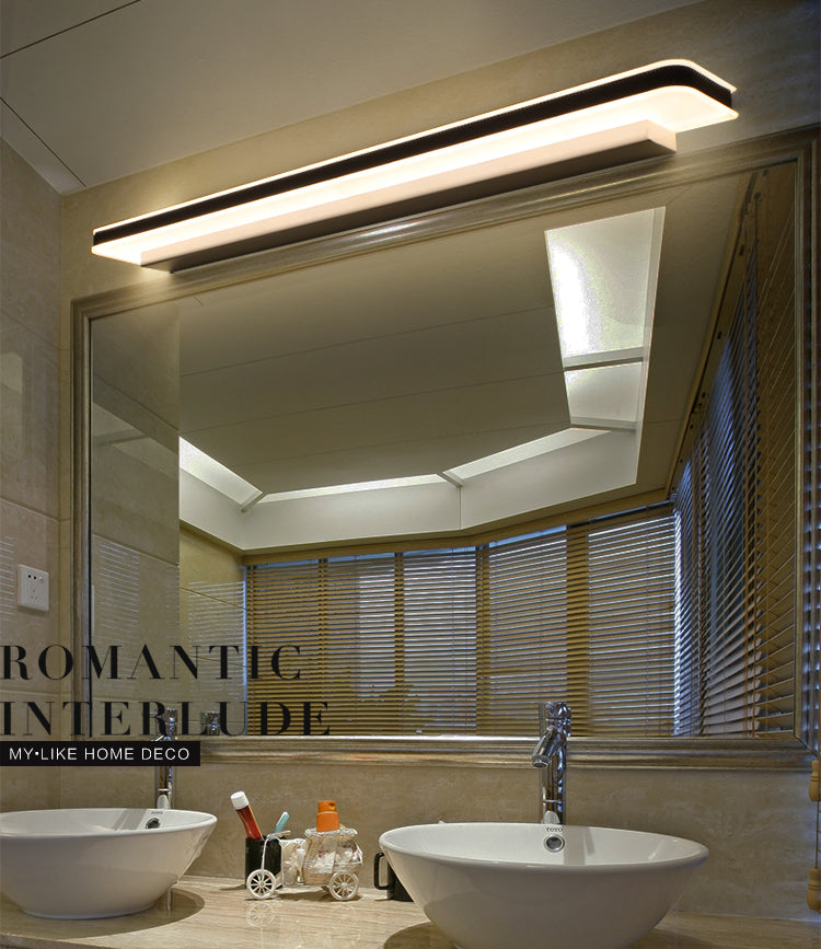 Metallspiegel Wandleuchten moderne einfache Schlepplye Multi -Heads Wandhalterung in Schwarz