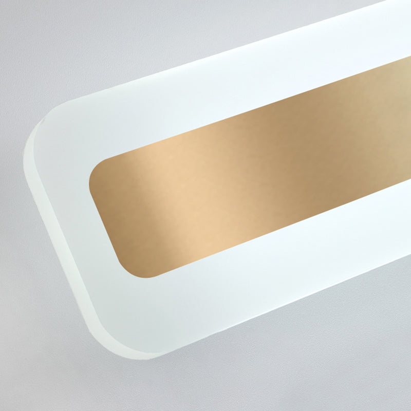 Acconde da parete da parete lineare a 1 luce moderna moderna illuminazione da parete specchio in stile semplice in oro