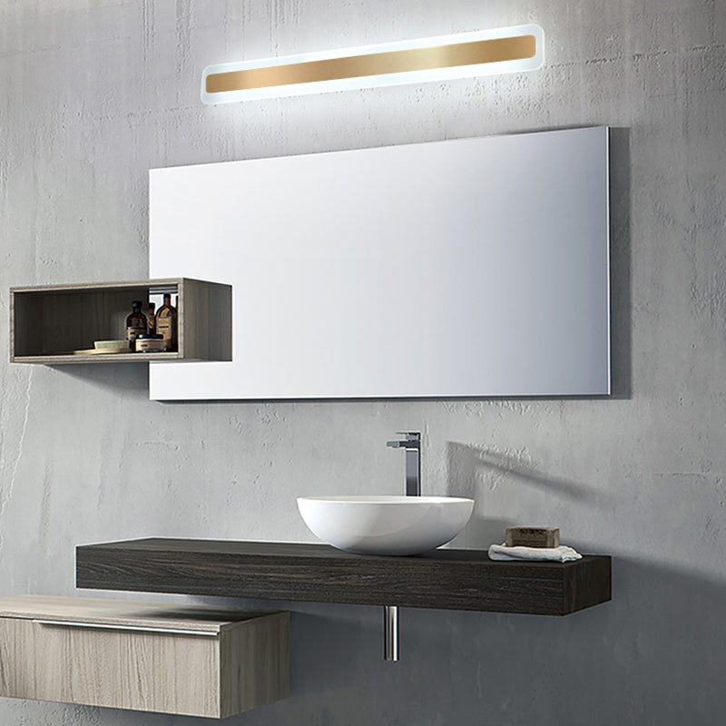 1-licht lineaire schaduw Wand SCONCE Moderne eenvoudige stijl Mirror Wandverlichting in goud