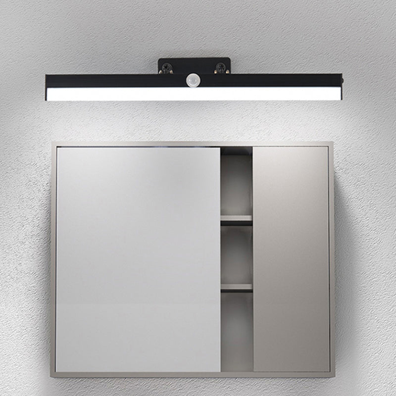 Linear Shade Swing Arm Wall Lighting Modern Style Metal 1 Light Sconce Lamp