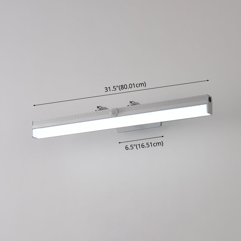 Linear Shade Swing Arm Wall Lighting Modern Style Metal 1 Light Sconce Lamp