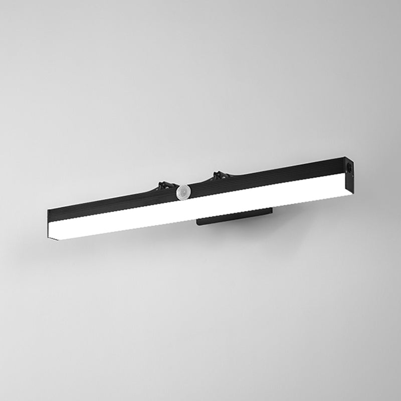 Linear Shade Swing Arm Wall Lighting Modern Style Metal 1 Light Sconce Lamp