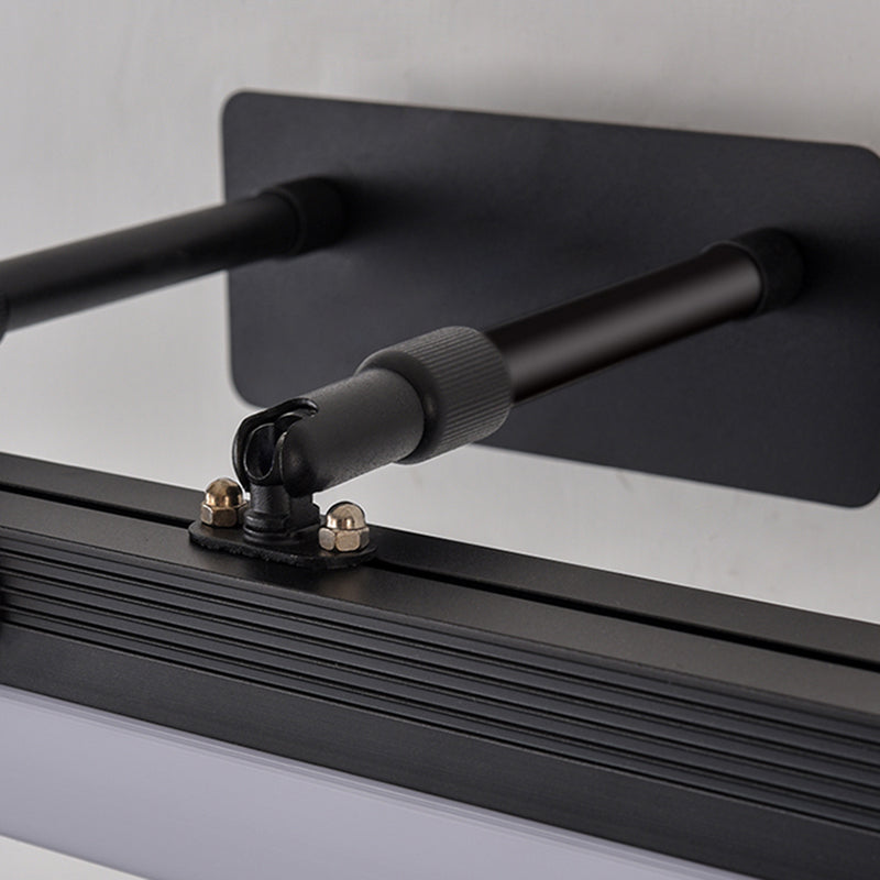 Linear Shade Swing Arm Wall Lighting Modern Style Metal 1 Light Sconce Lamp