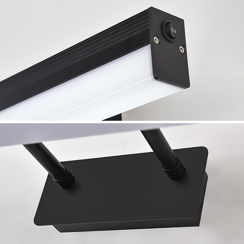 Linear Shade Swing Arm Wall Lighting Modern Style Metal 1 Light Sconce Lamp