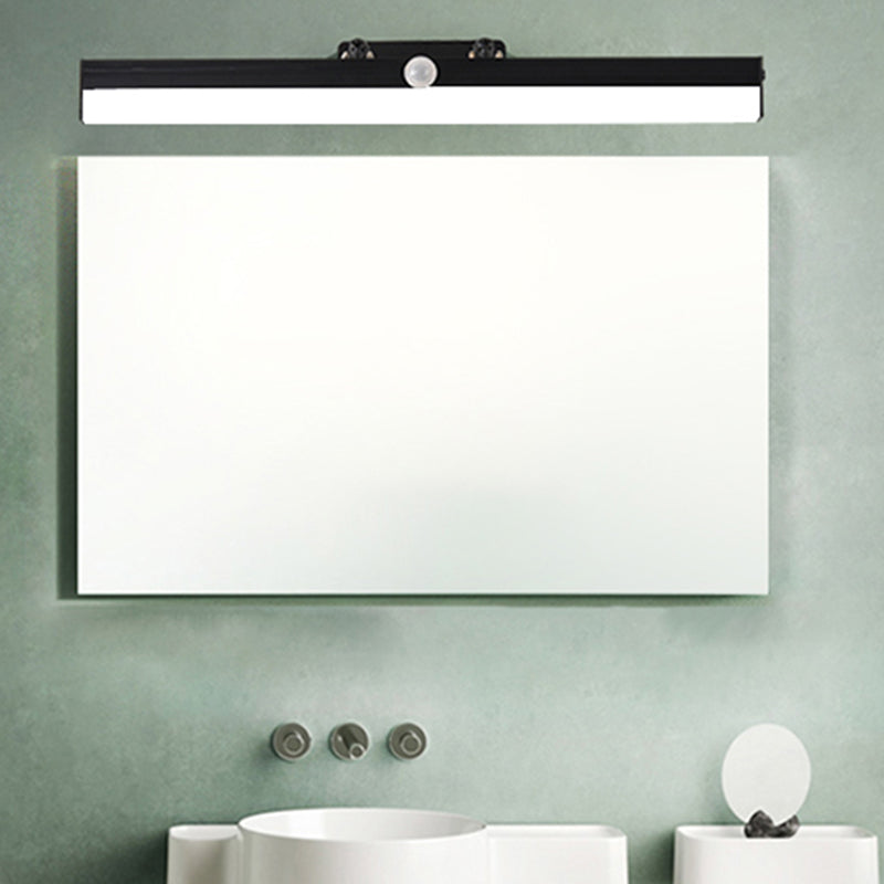 Linear Shade Swing Arm Wall Lighting Modern Style Metal 1 Light Sconce Lamp