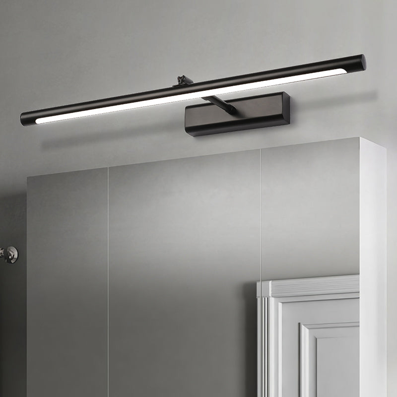 Linear Shade Swing Arm Wall Lighting Modern Style Metal 1 Light Sconce Lamp in White