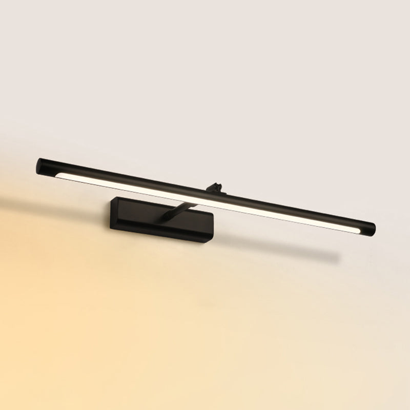 Linear Shade Swing Arm Wall Lighting Modern Style Metal 1 Light Sconce Lamp in White