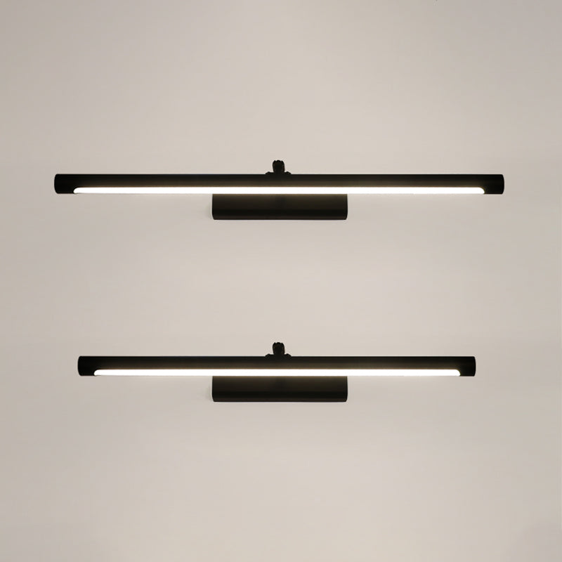 Linear Shade Swing Arm Wall Lighting Modern Style Metal 1 Light Sconce Lamp in White