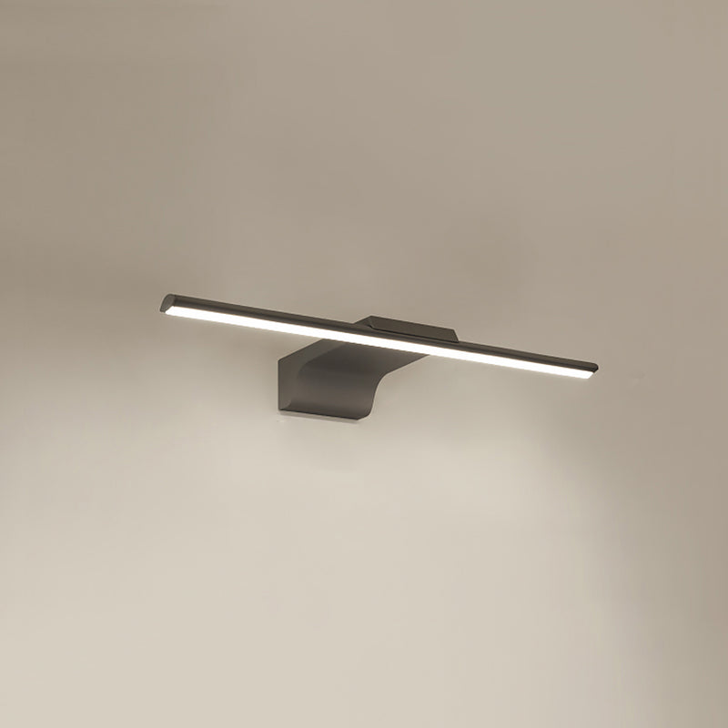 Metal Sombra lineal Mirro Luces de pared Moderna 1 Cabeza de montaje en la pared en negro