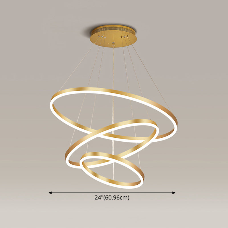 Modern Simple Style LED Hanging Chandelier Light for Living Room Dining Room Stairway