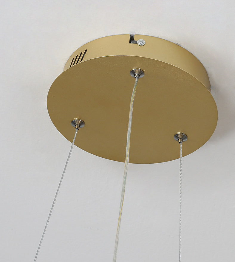 Gold Metal Hanging Pendant Lights Contemporary Hanging Lamps for Dining Room