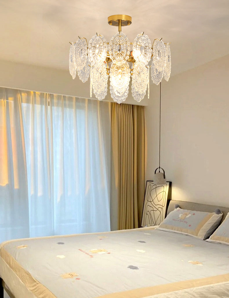 Luz de lámpara de araña moderna accesorios de iluminación de araña de araña circular