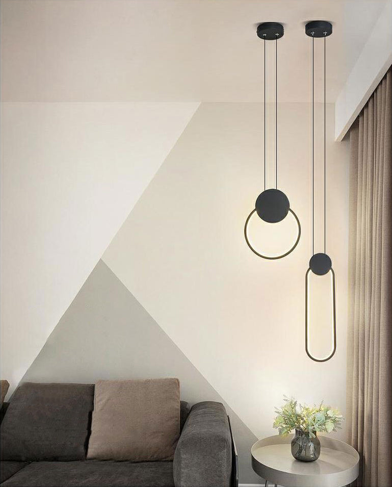 Luminaire pendentif en métal contemporain 1 lumière plafond suspendu plafond