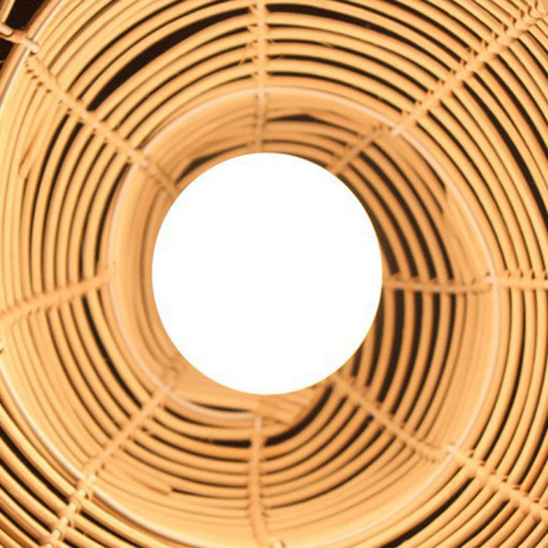 Bamboo Asia Pendant Light 1-Light Hanging Ceiling Light for Dining Room