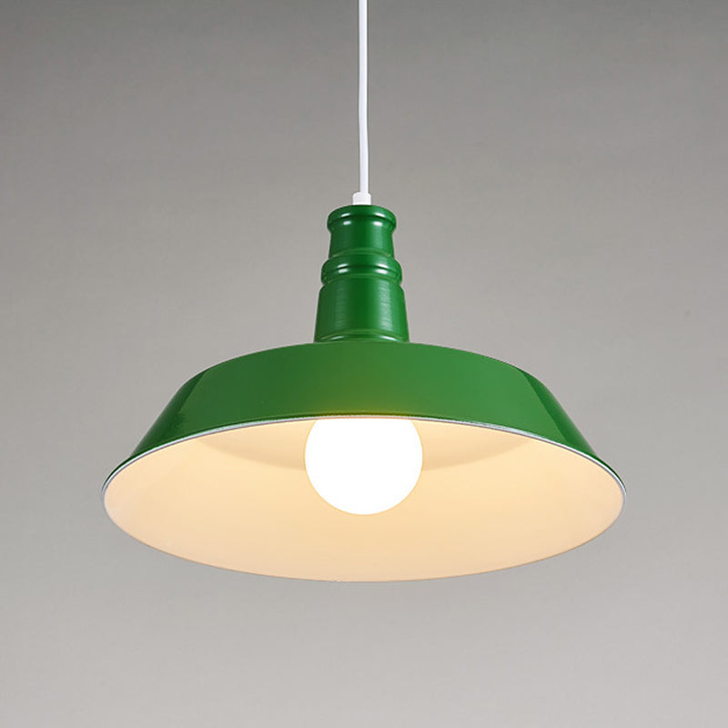 Nordic Bell Shade Hanging Light, Macaron Style Metal 1-Light Hanging Light Fixtures for Indoor