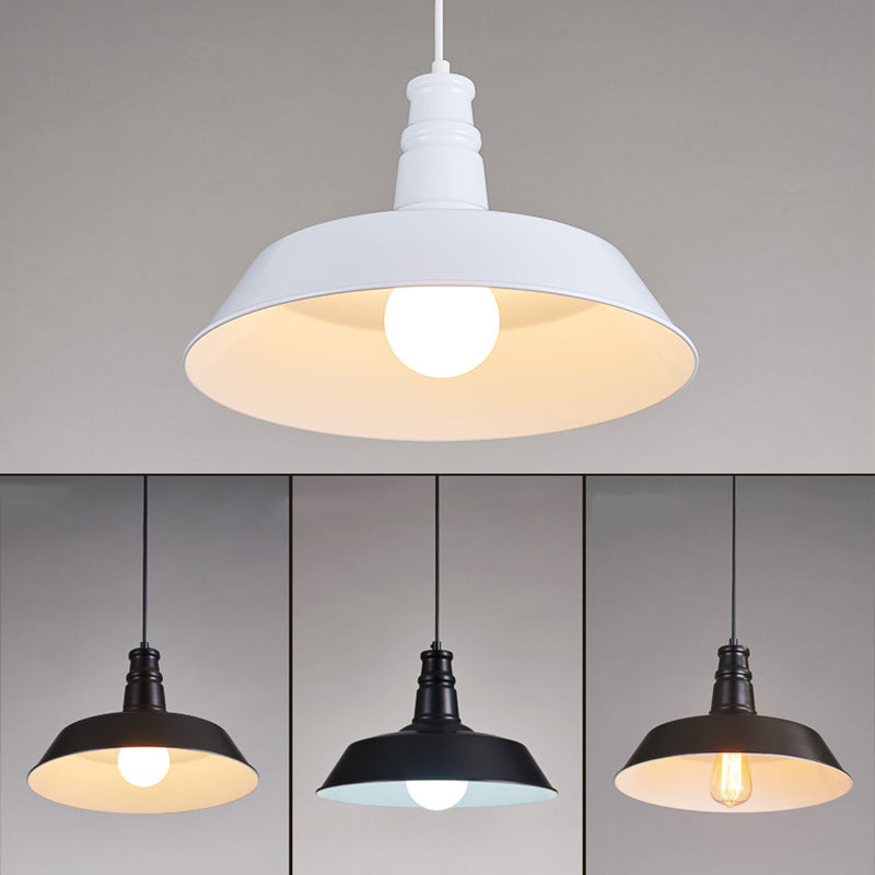 Nordic Bell Shade Hanging Light, Macaron Style Metal 1-Light Hanging Light Fixtures for Indoor