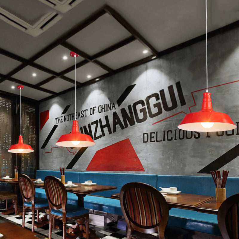 Nordic Bell Shade Hanging Light, Macaron Style Metal 1-Light Hanging Light Fixtures for Indoor