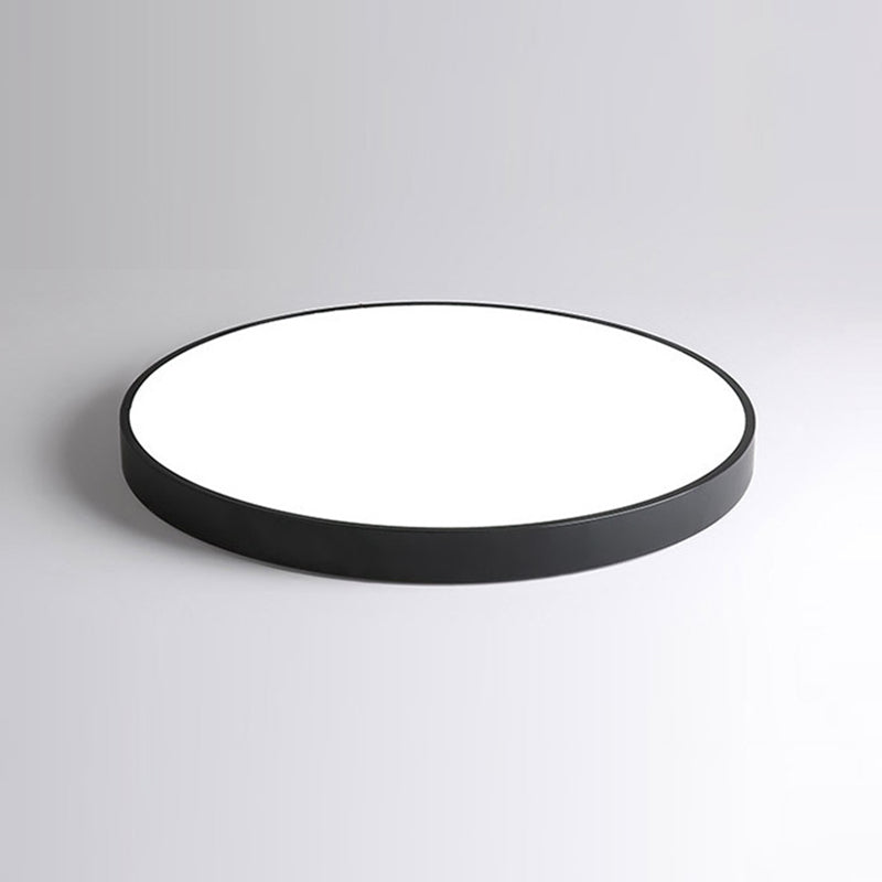 Lámpara de techo empotrada LED de metal redondo, estilo moderno, 1 luz, montaje empotrado