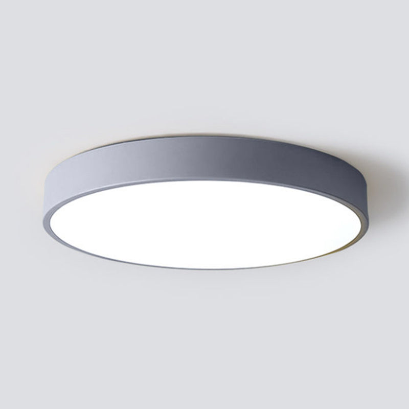 Lámpara de techo empotrada LED de metal redondo, estilo moderno, 1 luz, montaje empotrado
