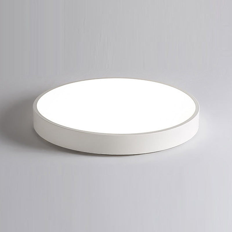 Lámpara de techo empotrada LED de metal redondo, estilo moderno, 1 luz, montaje empotrado