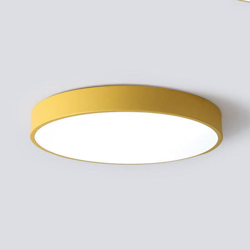 Lámpara de techo empotrada LED de metal redondo, estilo moderno, 1 luz, montaje empotrado