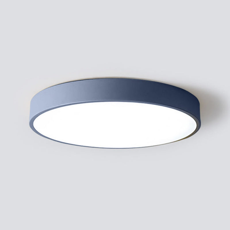 Lámpara de techo empotrada LED de metal redondo, estilo moderno, 1 luz, montaje empotrado