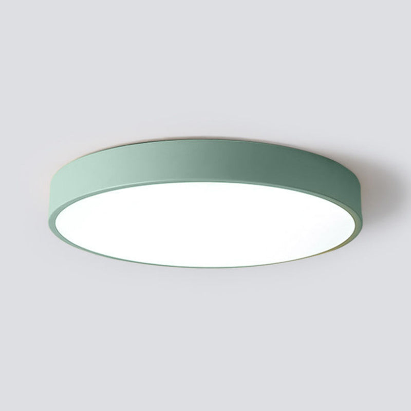 Lámpara de techo empotrada LED de metal redondo, estilo moderno, 1 luz, montaje empotrado
