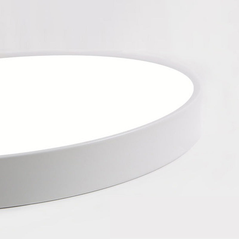 Lámpara de techo empotrada LED de metal redondo, estilo moderno, 1 luz, montaje empotrado