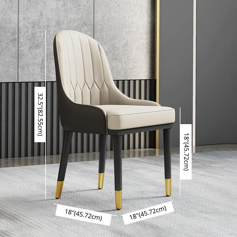 Minimalist Style Sintered Stone Dining Set with Traditional Height Table and 4 Black Legs Base