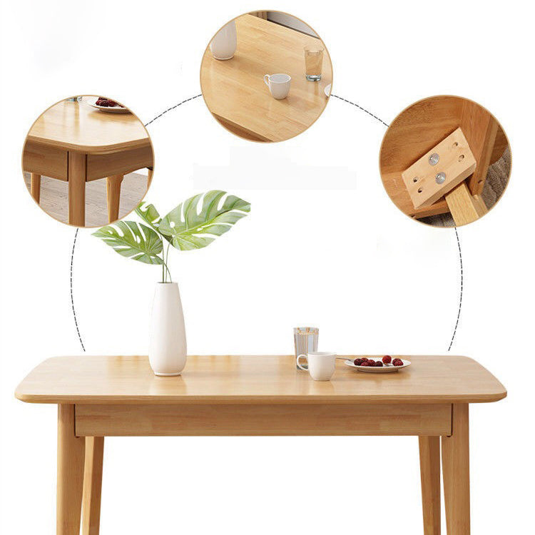 Minimalist Style Dining Room Sets with Solid Wood Dining Table and Chairs