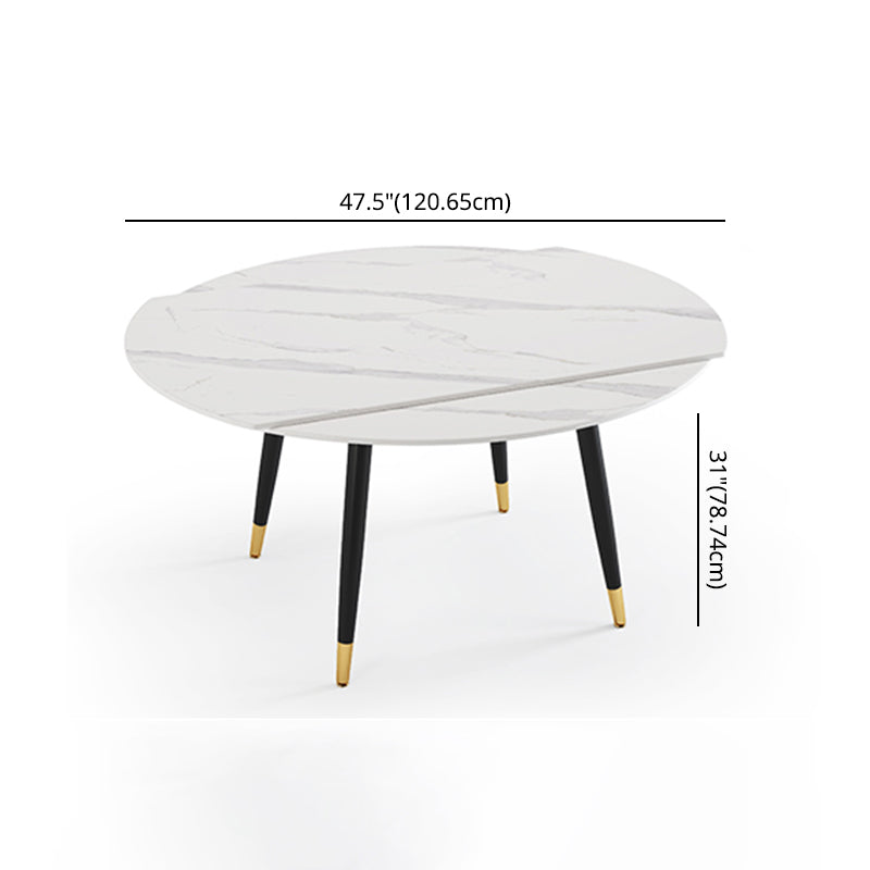 Modern Sintered Stone Dining Room Set with Black Base Dining Furniture for Home Use